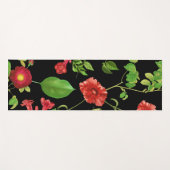 Red Daisies mit Blätter Muster Yogamatte (Vorderseite (Horizontal))
