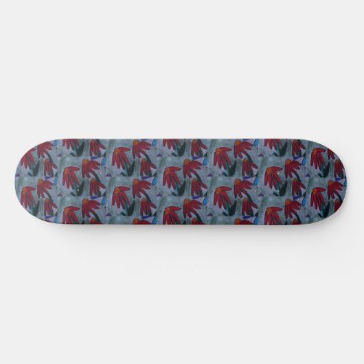 Red Daisies Skateboard (Horizontal)
