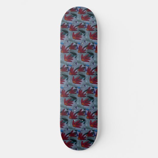 Red Daisies Skateboard (Vorderseite)