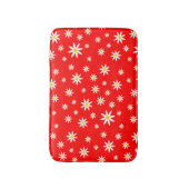 Red Daisy Bath Mat Badematte (Vorderseite Vertikal)