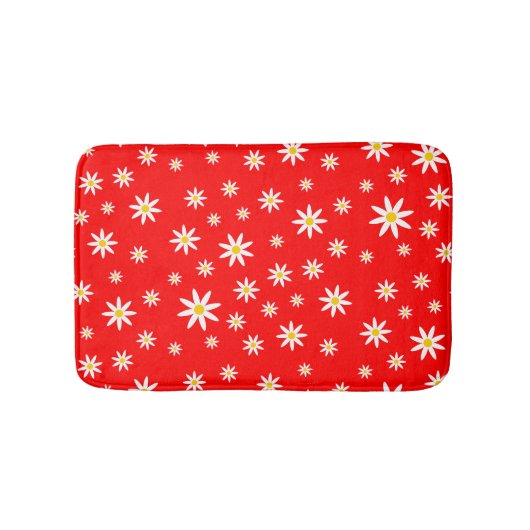 Red Daisy Bath Mat Badematte (Vorderseite)
