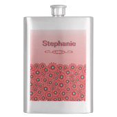 Red Daisy Blume Classic Flask Flachmann (Vorderseite)