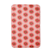 Red Daisy Blume Nahtloses Muster auf Bath Mat Badematte (Vorderseite Vertikal)