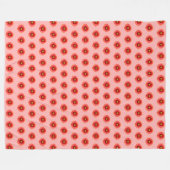Red Daisy Blume Nahtloses Muster auf Fleecedecke (Vorderseite (Horizontal))