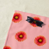 Red Daisy Blume Nahtloses Muster auf Strandtuch (Beispiel)