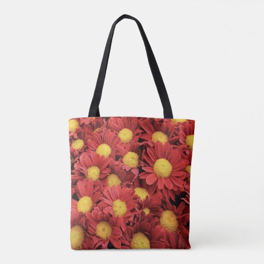 Red Daisy Blume Tote Bag Tasche (Rückseite)
