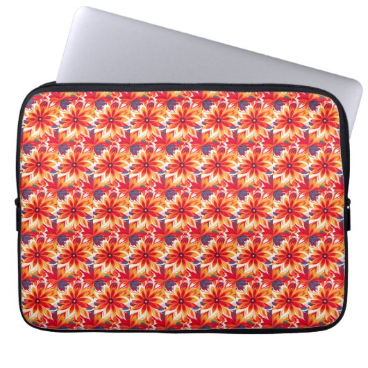 Red Daisy BOHO Modern Tile Laptopschutzhülle (Vorderseite)