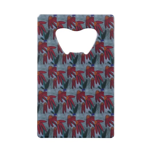Red Daisy Bottle Opener Geldbeutel Flaschenöffner (Vorderseite)