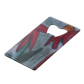 Red Daisy Bottle Opener Geldbeutel Flaschenöffner (Rückseite Schrägansicht)