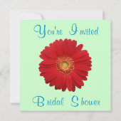 Red Daisy Brautparty Einladung (Rückseite)