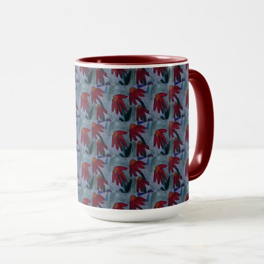 Red Daisy Coffee Tasse (VorderseiteRechts)