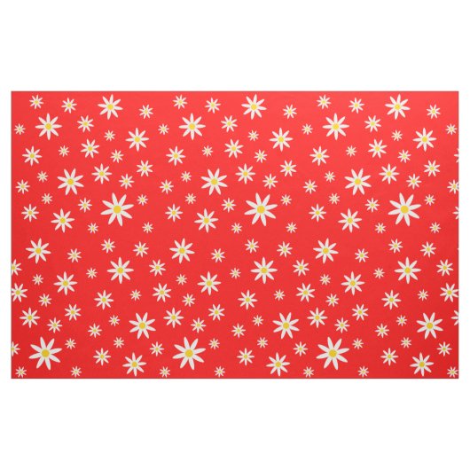 Red Daisy Fabric Stoff (Yard (91,4 cm))