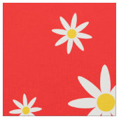 Red Daisy Fabric Stoff (Nahaufnahme)
