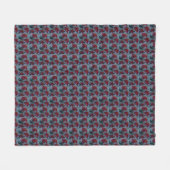 Red Daisy Fleece Blanket (Vorderseite (Horizontal))