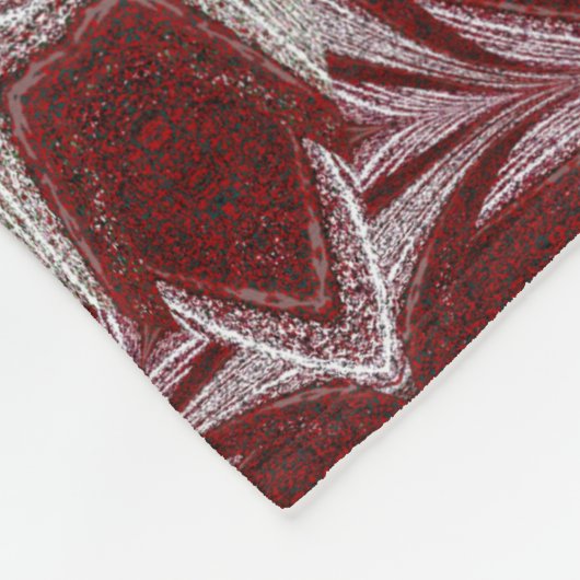 Red Daisy Fleecedecke (Ecke)