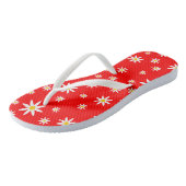 Red Daisy Flip Flops Badesandalen (Schrägansicht)