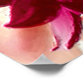 Red Daisy Foto Malerei Blume Kunst Poster (Ecke)