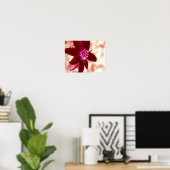 Red Daisy Foto Malerei Blume Kunst Poster (Heimbüro)