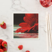 Red Daisy Gerbera Blume Serviette (Beispiel)