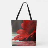 Red Daisy Gerbera Blume Tasche (Vorderseite)