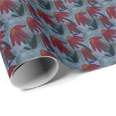 Red Daisy Geschenkpapier (Rolleneckpunkt)