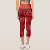 Red Daisy High Waisted Capris (Rückseite)