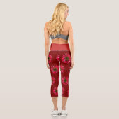 Red Daisy High Waisted Capris (Rückseite)