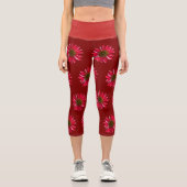Red Daisy High Waisted Capris (Vorderseite)