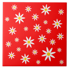 Red Daisy Keramik Tile Fliese