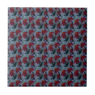 Red Daisy Keramik Tile Fliese