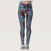 Red Daisy Leggings (Vorderseite)