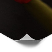 Red Daisy {Macro} Poster (Ecke)