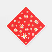 Red Daisy Paper Napkins Serviette (Ecke)