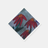 Red Daisy Paper Serviette (Ecke)