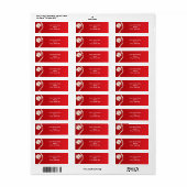 Red Daisy Return Address Label (Vorne)