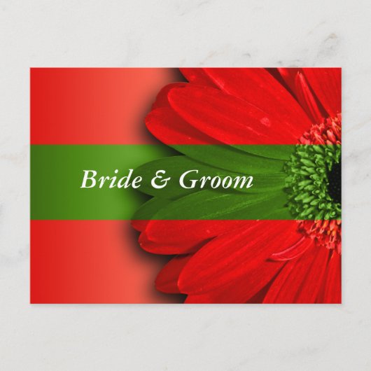 Red Daisy speichert die Daten Ankündigungspostkarte (Vorderseite)