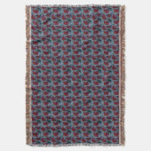 Red Daisy Throw Blanket Decke (Vorderseite Vertikal)