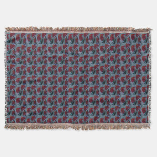 Red Daisy Throw Blanket Decke