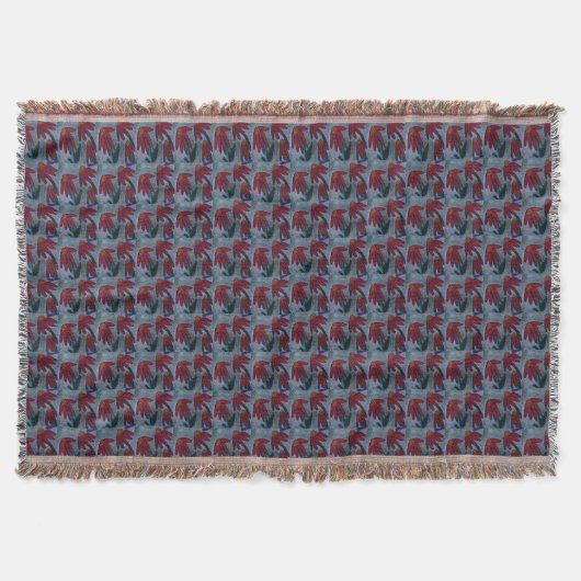 Red Daisy Throw Blanket Decke (Vorderseite)