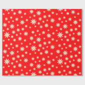 Red Daisy Wrapping Paper Geschenkpapier (Flach)