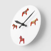 Red Dala Hora Wall Clock Runde Wanduhr (Winkel)