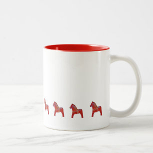 Red Dala Horse Coffee Tasse