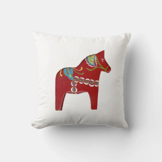 Red Dala Horse Design # 14 Kissen