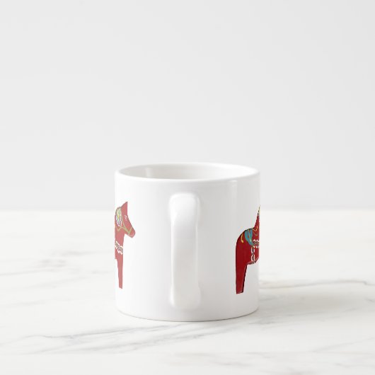 Red Dala Horse Espresso Cup Espressotasse (Rückseite)