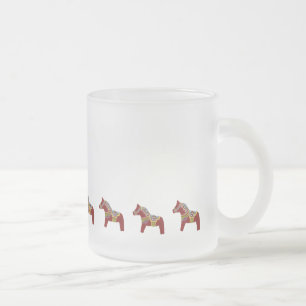 Red Dala Horse Hot Cider Mattierte Tasse