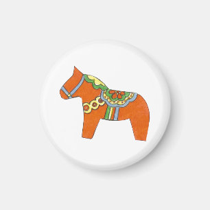 Red Dala Horse Magnet