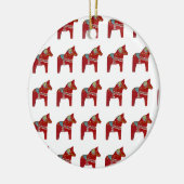Red Dala Horse Ornament (Links)
