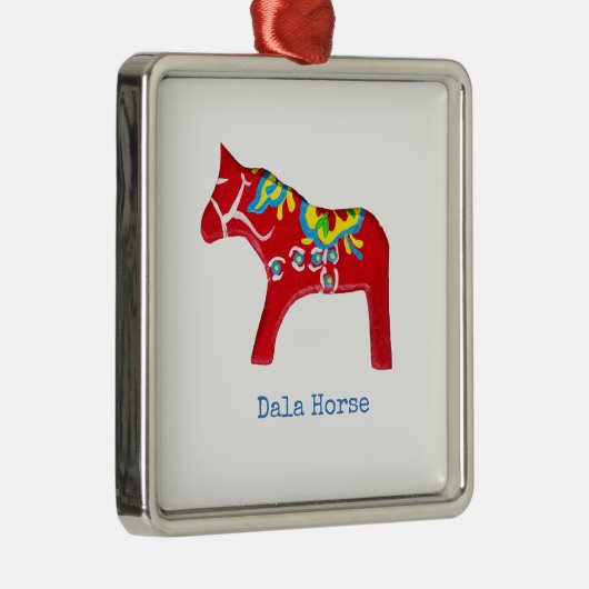 Red Dala Horse Ornament (Rechts)
