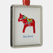Red Dala Horse Ornament Aus Metall (Rechts)