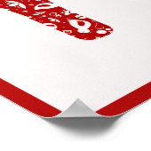 Red Dala Horse Poster (Ecke)